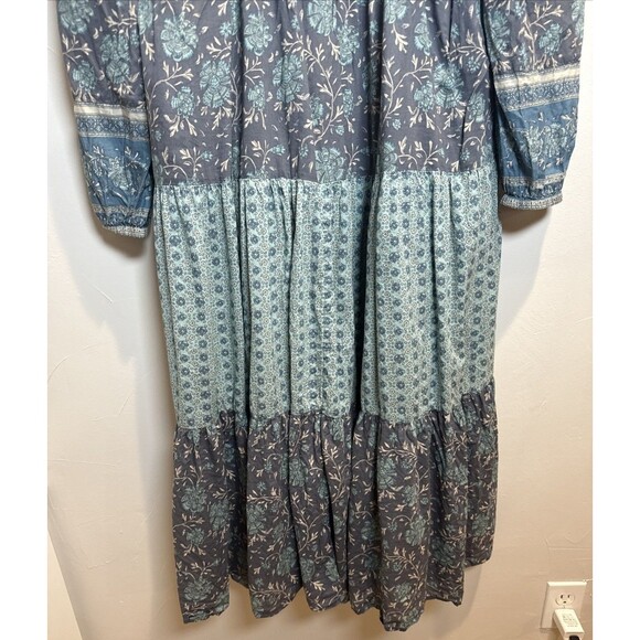 American Eagle Maxi Dress Blue Floral Tiered Women's Size XS - Picture 7 of 15